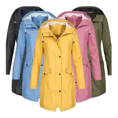 Water-resistant Hooded Raincoat, Yellow,UK8 Waterproof Hooded Raincoat