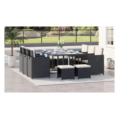 Outsunny Cubed 11-Piece Rattan-Effect Garden Furniture Set