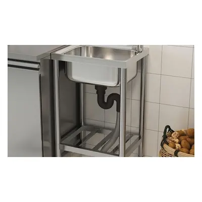 Commercial Grade Stainless Steel Sink with Shelf Storage