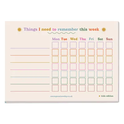 Once Upon a Tuesday A5 Kids Weekly Planner Pad