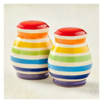 Hand Painted New Rainbow Salt & Pepper Shakers