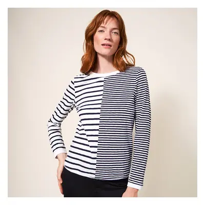 White Stuff Fairtrade Cassie Stripe Tee - Navy