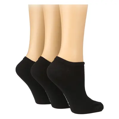 Tore Plain Black Trainer Liner Socks - UK4-8 - 3 Pairs