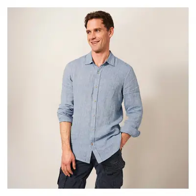 White Stuff Pembroke Linen Shirt - Chambray Blue