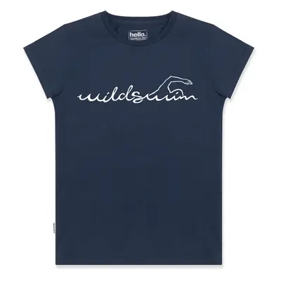 Womens Wild Swim Tee - Navy