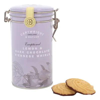 Cartwright & Butler Lemon & Dark Chocolate Viennese Whirls in Tin - 200g