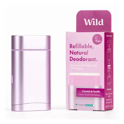 Wild Purple Case and Coconut & Vanilla Deodorant Starter Pack - 43g