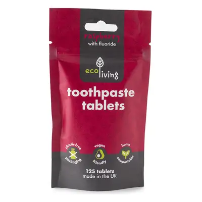 EcoLiving Toothpaste Tablets - Raspberry Fluoride - 125 tabs