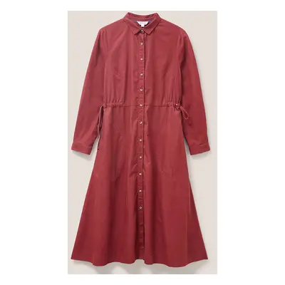 White Stuff Organic Jade Cord Shirt Dress - Plum