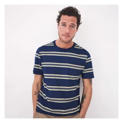 White Stuff Block Stripe T-Shirt - Indigo