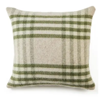 Hex Check Cushion - Olive