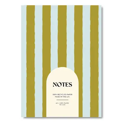 Once Upon a Tuesday A5 Avocado Stripe Notebook