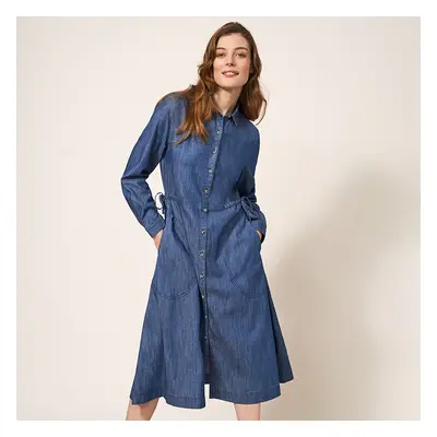 White Stuff Organic Jade Cord Dress - Denim