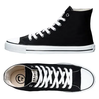 Ethletic Fairtrade Hi Top Trainers - Black & White