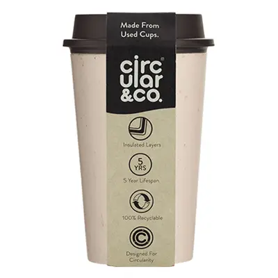 Circular & Co NOW Cream & Black Reusable Coffee Cup - 12oz