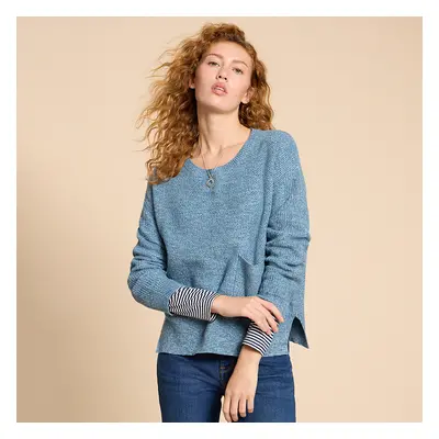 White Stuff Organic Northbank Jumper - Blue