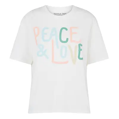 People Tree Peace & Love Print Tee