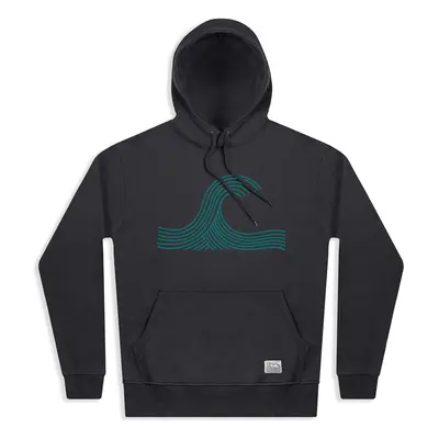 Mens Wave Organic Cotton Hoodie - Charcoal