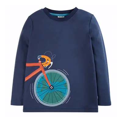 Frugi Indigo Bike Quest Applique Top