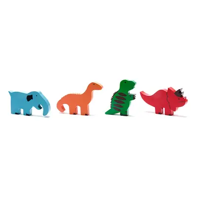 Fair Trade Wooden Dinosaur Toys - Set of 4