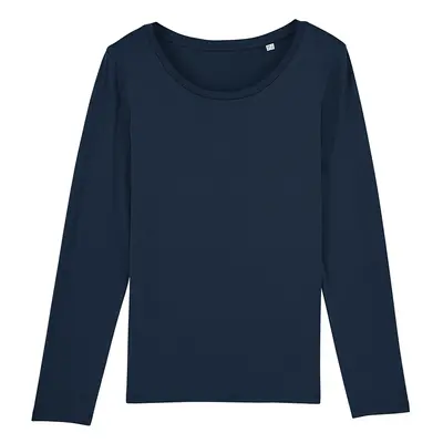 Womens Organic Cotton Long Sleeve T-Shirt - Navy