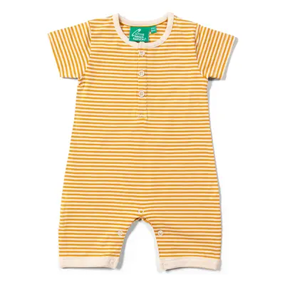 Soft Gold Striped Organic Summer Romper