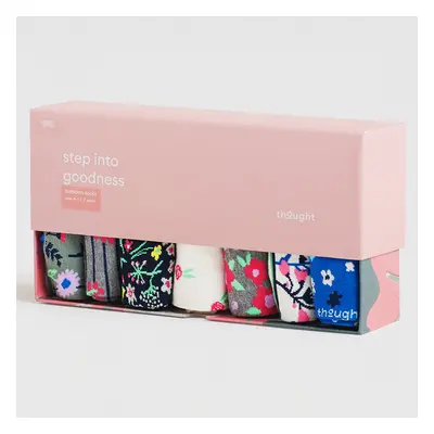 Thought Haisley Floral Bamboo Socks Gift Set - UK4-7 - 7 Pairs