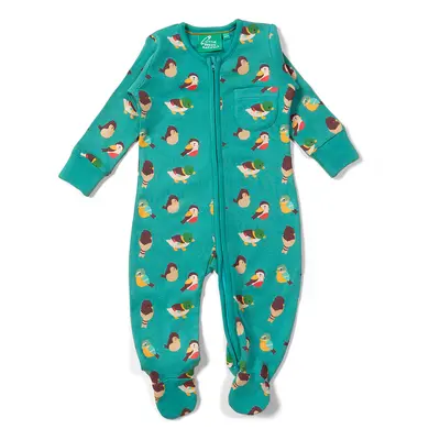 Garden Birds Organic Zip Babygrow