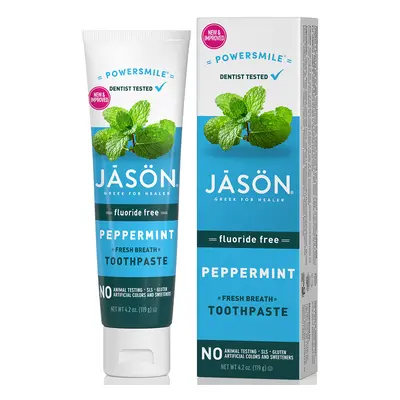 Jason Powersmile Fresh Breath Fluoride Free Toothpaste - Peppermint - 119g