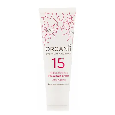 Organii SPF15 Anti Ageing Facial Sun Cream - 50ml