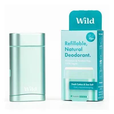 Wild Aqua Case and Fresh Cotton & Sea Salt Deodorant Starter Pack - 43g