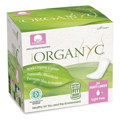 Organyc Individually Wrapped Panty Liners - Light - Pack of 24