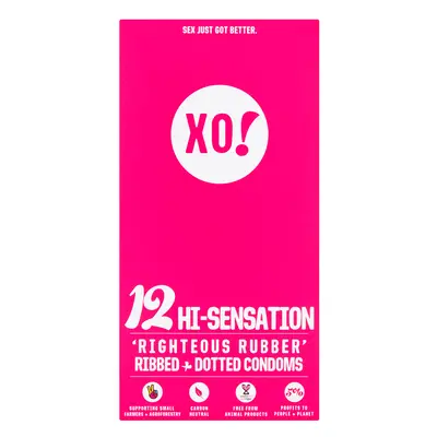 XO! Hi-Sensation Vegan Condoms - Pack of 12