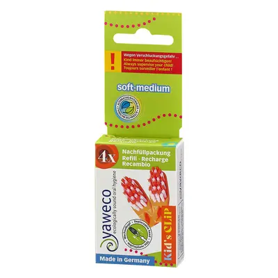 Yaweco Childrens Nylon Toothbrush Heads - 4 Heads