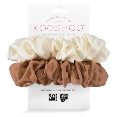 Kooshoo Plastic Free Scrunchies - Cappuccino - Pack of 2