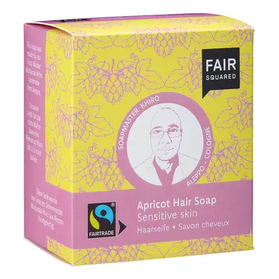 Fair Squared Apricot Hair Soap with Cotton Soap Bag - Sensitive Scalp - 2 x 80g