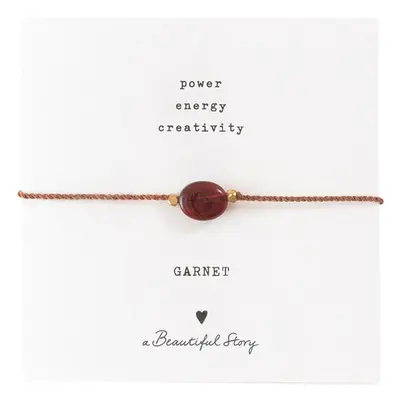 A Beautiful Story Gemstone Card Garnet Bracelet