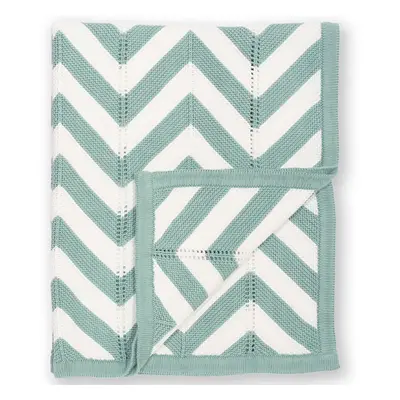 Kite Chevron Knit Blanket Soft Spruce