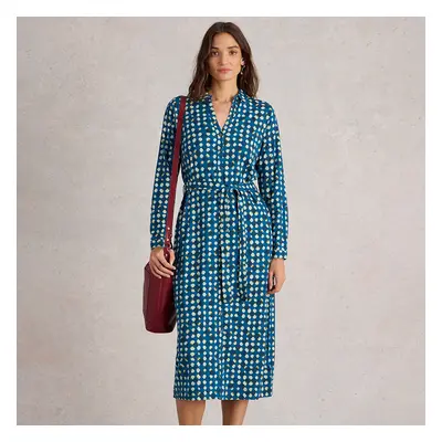 White Stuff Organic Annie Shirt Dress - Blue