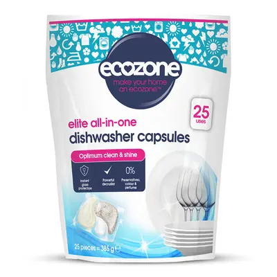 Ecozone Elite All-In-One Dishwasher Capsules - 25 Capsules