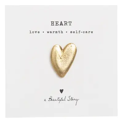 A Beautiful Story Heart Gold Brooch