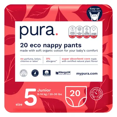 Pura Disposable Nappy Pants - Size 5 - Junior - Pack of 20