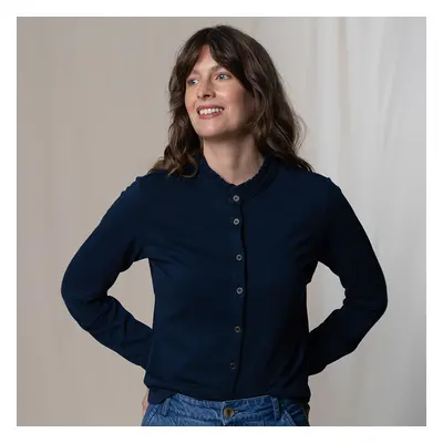 Lily & Me Hannah Frill Shirt - Navy