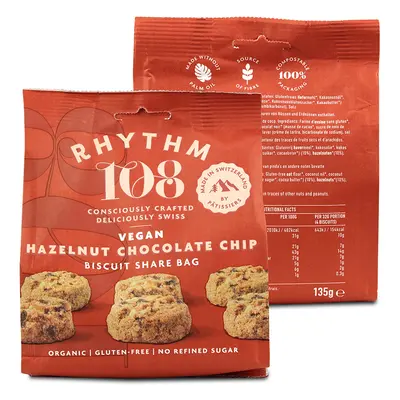 Rhythm 108 Biscuit Share Bag - Hazelnut Chocolate Chip - 135g