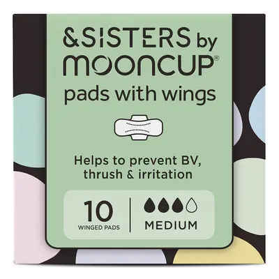 &SISTERS by Mooncup Pads with Wings - Medium - Pack of 10