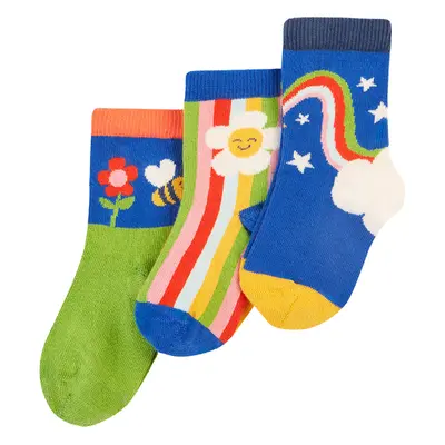 Frugi Retro Happy Little Socks - Pack of 3