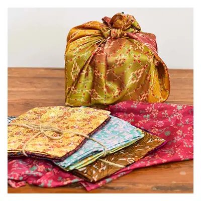 Recycled Sari Gift Wraps - Set of 2