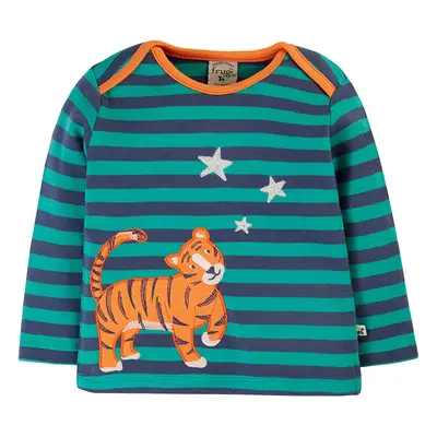 Frugi Bobby Tiger Striped Applique Top