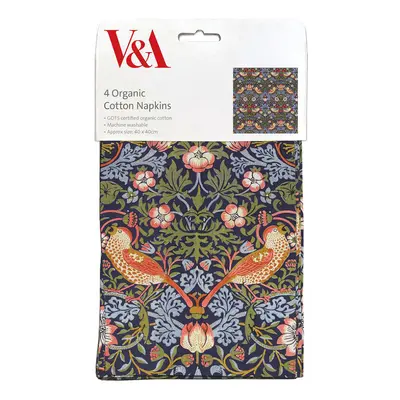 V&A Strawberry Thief Organic Cotton Napkins - Set of 4