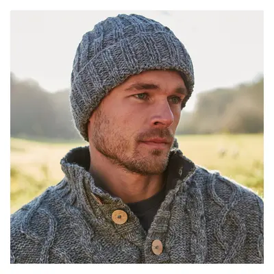 Shetland Roll Back Beanie - Grey